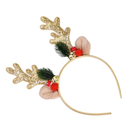 Homoyoyo Weihnachts Rentier Haarreif mit Goldfarbenen Glitzer Sequins und Glocken Festlicher Kopfschmuck für Damen und Herren Bequemes Stirnband für Weihnachtsfeiern und Party Outfits Homoyoyo Weihnachts Rentier Haarreif mit Goldfarbenen Glitzer Sequins und Glocken Festlicher Kopfschmuck für Damen und Herren Bequemes Stirnband für Weihnachtsfeiern und Party Outfits von Homoyoyo