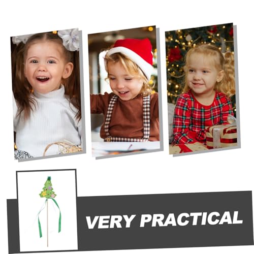 Homoyoyo Weihnachtsfeenstab Weihnachtsbaum Design Party Deko Feenstab für Bühnenauftritte und Festlichkeiten Vielseitiges Handrequisit für Party Gastgeschenke von Homoyoyo