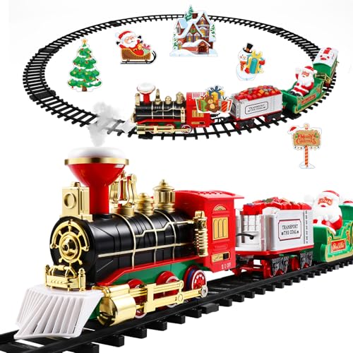 Homoyoyo Weihnachtszug-Set, Elektrisches Zugspielzeug mit Ton Und Licht, Eisenbahnschienen, Mehrfarbiger Kunststoff, 2,36 X 1,96 X 3,93 Zoll, Kinder unter Dem Weihnachtsbaum Homoyoyo Weihnachtszug-Set, Elektrisches Zugspielzeug mit Ton Und Licht, Eisenbahnschienen, Mehrfarbiger Kunststoff, 2,36 X 1,96 X 3,93 Zoll, Kinder unter Dem Weihnachtsbaum von Homoyoyo