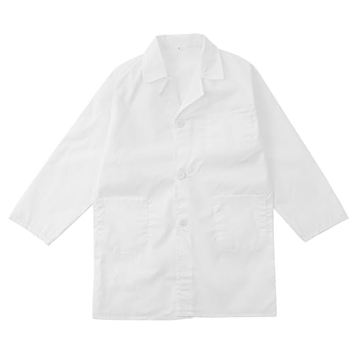Homoyoyo Weißer Kittel Für Kostüme Cosplay Mäntel Jungs Karriere-kostümmantel Für Halloween-kostüm Für Experimentiermantel Für Baumwollmischung Homoyoyo Weißer Kittel Für Kostüme Cosplay Mäntel Jungs Karriere-kostümmantel Für Halloween-kostüm Für Experimentiermantel Für Baumwollmischung von Homoyoyo