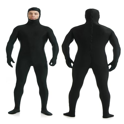 Homoyoyo Zentai Ganzkörperanzug Für Erwachsene - Schwarzes Ganzkostüm Für Halloween Und Partys - Größe XXL Ideal Für Kostümpartys Und Kreative Verkleidungen von Homoyoyo