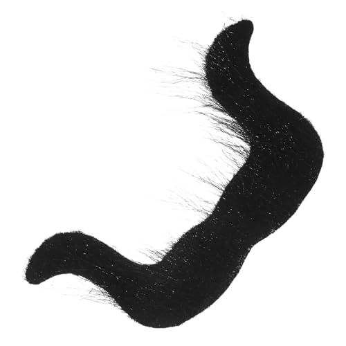 Homoyoyo falscher Schnurrbärte gefälscht für Männer Erwachsene realistisch lustiger Halloween- für Kostüm Herren Partybart Halloween-Bartdekoration Stoff Schwarz von Homoyoyo