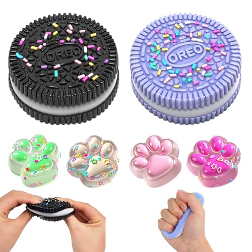 Homshsjhkis 6 Pcs Squishy Stressball, Sensorik Spielzeug, Anti Stress Spielzeug, Knautschball, Katzenpfoten Oreo Squishy, Antistressball Bälle Wutball, Biscuit Stress Relief Toy für Kinder Erwachsene Homshsjhkis 6 Pcs Squishy Stressball, Sensorik Spielzeug, Anti Stress Spielzeug, Knautschball, Katzenpfoten Oreo Squishy, Antistressball Bälle Wutball, Biscuit Stress Relief Toy für Kinder Erwachsene von Homshsjhkis