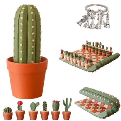 Cactichess-Kaktus-Schachbrett-Set, Magnetisches Roll-up-reiseschach-Set mit Kakteen-Motiven, 3D-gedruckte Tragbare, Fortgeschrittene Figuren mit Kaktus-Motiven, Sukkulenten-schachspiel Cactichess-Kaktus-Schachbrett-Set, Magnetisches Roll-up-reiseschach-Set mit Kakteen-Motiven, 3D-gedruckte Tragbare, Fortgeschrittene Figuren mit Kaktus-Motiven, Sukkulenten-schachspiel von Homtrator