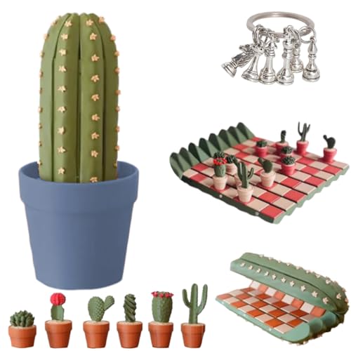 Cactichess-Kaktus-Schachbrett-Set, Magnetisches Roll-up-reiseschach-Set mit Kakteen-Motiven, 3D-gedruckte Tragbare, Fortgeschrittene Figuren mit Kaktus-Motiven, Sukkulenten-schachspiel Cactichess-Kaktus-Schachbrett-Set, Magnetisches Roll-up-reiseschach-Set mit Kakteen-Motiven, 3D-gedruckte Tragbare, Fortgeschrittene Figuren mit Kaktus-Motiven, Sukkulenten-schachspiel von Homtrator