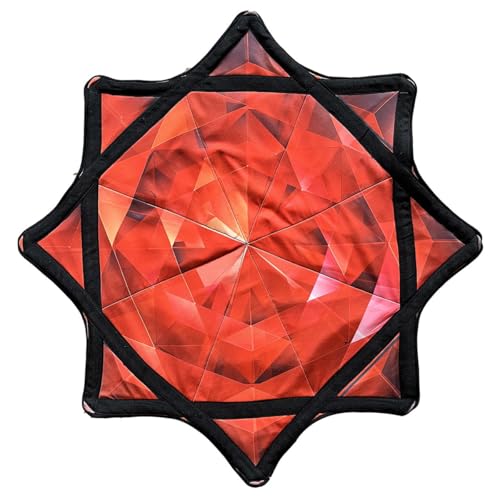 Flowstar Spinning Cloth for Anfänger, 24 Zoll Flow Star Spinning Cloth, Leicht Zu Drehendes, Seitlich Bedrucktes, Rotierendes Jonglierspielzeug Mit Fingerspitzen, Langlebiges, Lustiges Spielzeug von Homtrator