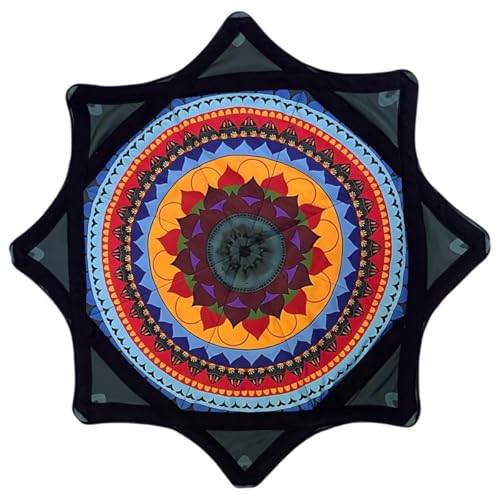 Flowstar Spinning Cloth for Anfänger, 24 Zoll Flow Star Spinning Cloth, Leicht Zu Drehendes, Seitlich Bedrucktes, Rotierendes Jonglierspielzeug Mit Fingerspitzen, Langlebiges, Lustiges Spielzeug von Homtrator