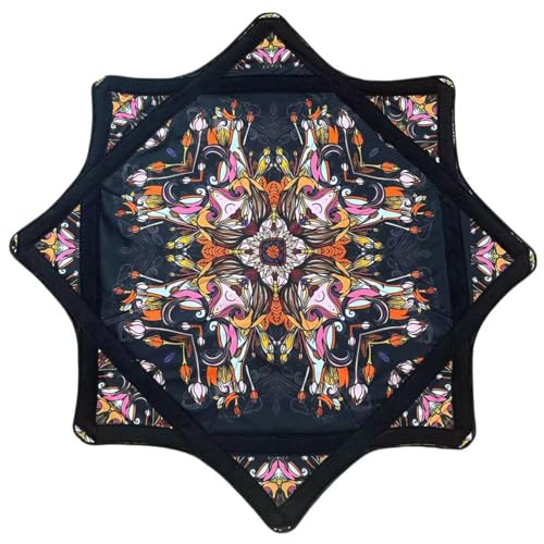 Flowstar Spinning Cloth for Anfänger, 24 Zoll Flow Star Spinning Cloth, Leicht Zu Drehendes, Seitlich Bedrucktes, Rotierendes Jonglierspielzeug Mit Fingerspitzen, Langlebiges, Lustiges Spielzeug von Homtrator