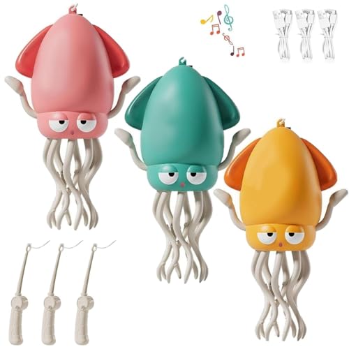 Homtrator Krabbelnder Oktopus for Babys, Elektrisches Krabbel-Oktopus-Spielzeug, Verspieltes Tanzendes Oktopus-Spielzeug, Wackeliger Wunder Tentakel Entdecker, Elektrisches Magisches Verrücktes(3PC) von Homtrator