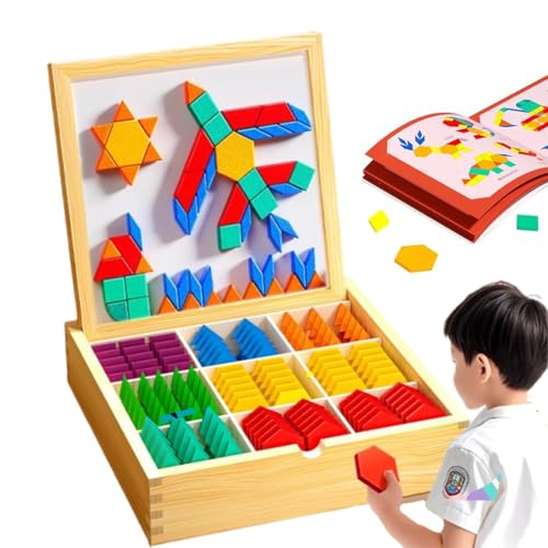 Homtrator Kreatives Magnetpuzzle for Kleinkinder Von 2–6 Jahren, 180/220/280-Teiliges Lernspielzeugset Aus Holz, Montessori-Tangram-Puzzles, übung Zur Farb- Und Formerkennung Homtrator Kreatives Magnetpuzzle for Kleinkinder Von 2–6 Jahren, 180/220/280-Teiliges Lernspielzeugset Aus Holz, Montessori-Tangram-Puzzles, übung Zur Farb- Und Formerkennung von Homtrator