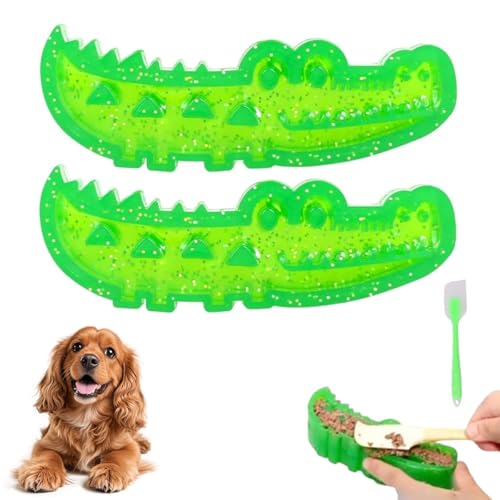 Homtrator Krokodil Für Kauen Und Apportieren, Langsamfütterer Für Hunde Aus Silikon, Futter-Puzzle-Spielzeug Für Hunde, Leckerli-Spender-Spielzeug Zur Beschäftigung, Zahnreinigung, Für Große Homtrator Krokodil Für Kauen Und Apportieren, Langsamfütterer Für Hunde Aus Silikon, Futter-Puzzle-Spielzeug Für Hunde, Leckerli-Spender-Spielzeug Zur Beschäftigung, Zahnreinigung, Für Große von Homtrator