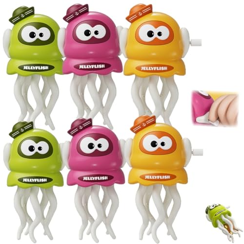 Magic Dancing Jellyflish, Crawling Octopus Toy, Crazy Wiggly Wonder Smart Automatic Obstacle Sensor Toys, Clockwork Design Smart-Tentacle Robotic Pet Toy Indoor Interactive(6PCS) von Homtrator