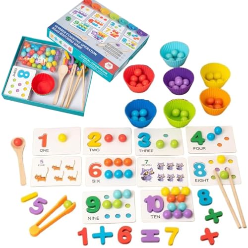 Montessori Arithmetik-Mathe-Spielzeugset, Digitales Lernen Aus Silikon Mit Perlen, Essstäbchen Und Löffeln, Zahlen-Knack-Perlen-Zuordnungsspiel, Übung Der Digitalen Wahrnehmung Montessori Arithmetik-Mathe-Spielzeugset, Digitales Lernen Aus Silikon Mit Perlen, Essstäbchen Und Löffeln, Zahlen-Knack-Perlen-Zuordnungsspiel, Übung Der Digitalen Wahrnehmung von Homtrator