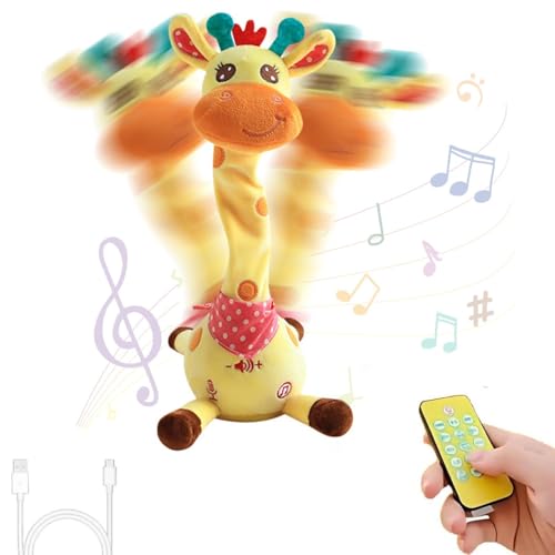 Tanzendes Giraffen-Plüschtier, Musikalische Stoffgiraffe, Die Wiederholt, Was Sie Sagen, Interaktive Stimmenimitation Und -aufnahme, Energetischer Drehtanz, Mit Einstellbarer Lautstärkefunktion Tanzendes Giraffen-Plüschtier, Musikalische Stoffgiraffe, Die Wiederholt, Was Sie Sagen, Interaktive Stimmenimitation Und -aufnahme, Energetischer Drehtanz, Mit Einstellbarer Lautstärkefunktion von Homtrator