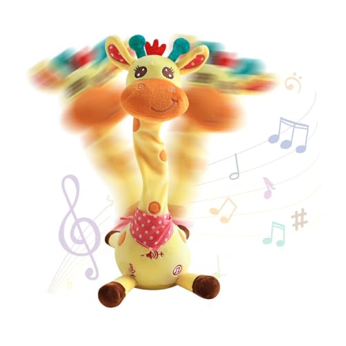 Tanzendes Giraffen-Plüschtier, Musikalische Stoffgiraffe, Die Wiederholt, Was Sie Sagen, Interaktive Stimmenimitation Und -aufnahme, Energetischer Drehtanz, Mit Einstellbarer Lautstärkefunktion von Homtrator
