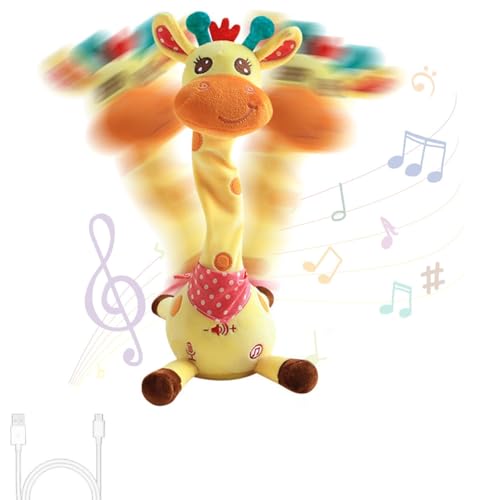 Tanzendes Giraffen-Plüschtier, Musikalische Stoffgiraffe, Die Wiederholt, Was Sie Sagen, Interaktive Stimmenimitation Und -aufnahme, Energetischer Drehtanz, Mit Einstellbarer Lautstärkefunktion Tanzendes Giraffen-Plüschtier, Musikalische Stoffgiraffe, Die Wiederholt, Was Sie Sagen, Interaktive Stimmenimitation Und -aufnahme, Energetischer Drehtanz, Mit Einstellbarer Lautstärkefunktion von Homtrator