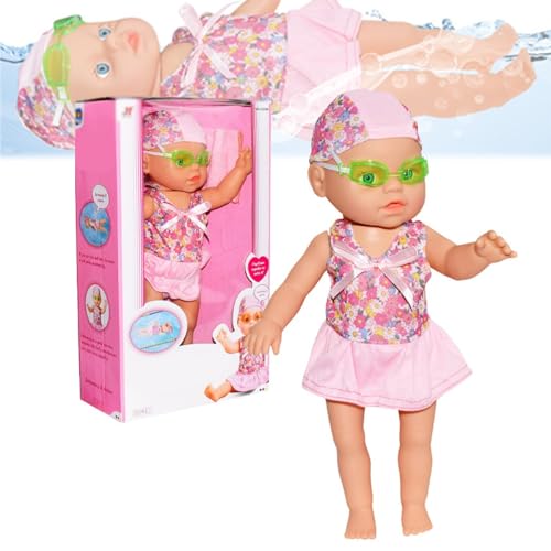 Wasserdichte Schwimmende Babypuppe For Den Pool, Realistische Elektrische Schwimmpuppe Mit Flexiblen Armen Und Beinen, Mit Beweglichem Gelenk Und Abnehmbarem Anzug, Schwimmende Schwimmpuppen von Homtrator
