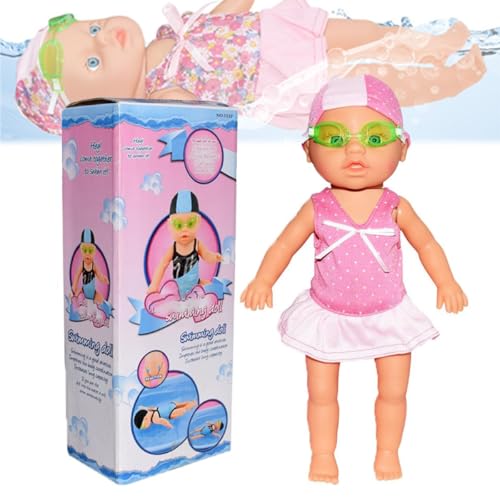 Wasserdichte Schwimmende Babypuppe For Den Pool, Realistische Elektrische Schwimmpuppe Mit Flexiblen Armen Und Beinen, Mit Beweglichem Gelenk Und Abnehmbarem Anzug, Schwimmende Schwimmpuppen von Homtrator