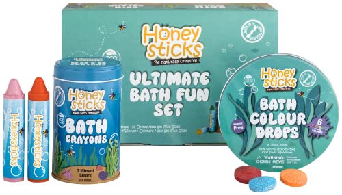 Honeysticks Ultimatives Badespaß-Set -ungiftige Kinder Badestifte und Badetabletten für stundenlangen kreativen Badespaß, natürliche,lebensmittelechte Inhaltsstoffe, Badespielzeug Geschenk für Kinder Honeysticks Ultimatives Badespaß-Set -ungiftige Kinder Badestifte und Badetabletten für stundenlangen kreativen Badespaß, natürliche,lebensmittelechte Inhaltsstoffe, Badespielzeug Geschenk für Kinder von Honeysticks
