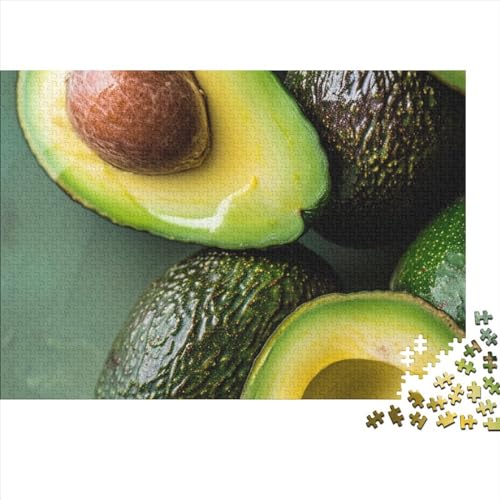 Avocado 1000 Stück Spielzeug Geschenk 1000 Teile Farbenfrohes Puzzlespiel Holzpuzzles Delicious Avocados Puzzle Ganze Familie Spaß Puzzleteile Puzzles Für Erwachsene 1000pcs (75x50cm) von HongZhic