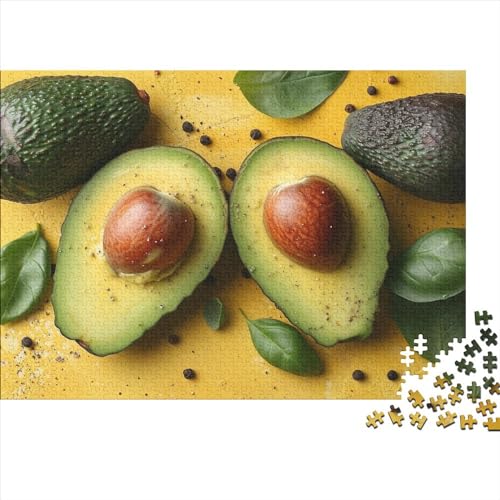 Avocado 300 Stück Home Dekoration 300 Teile Kein Staub Puzzlespiel Holzpuzzles Delicious Avocados Puzzle Abwechslungsreiche Puzzleteile Puzzles Für Erwachsene 300pcs (40x28cm) von HongZhic