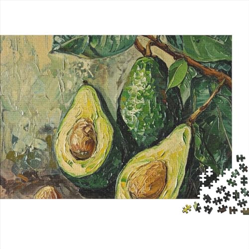 Avocado 500 Stück Spielzeug Geschenk 500 Teile Kein Staub Puzzlespiel Holzpuzzles Delicious Avocados Puzzle Abwechslungsreiche Puzzleteile Puzzles Für Erwachsene 500pcs (52x38cm) von HongZhic