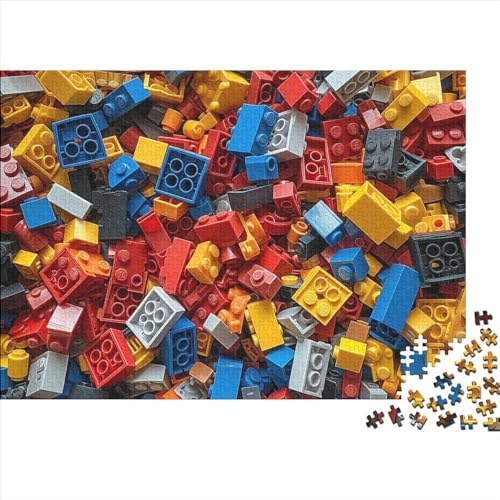 Building Blocks 1000 Stück Home Dekoration 1000 Teile Farbenfrohes Puzzlespiel Holzpuzzles Fun Building Blocks Puzzle Abwechslungsreiche Puzzleteile Puzzles Für Erwachsene 1000pcs (75x50cm) von HongZhic