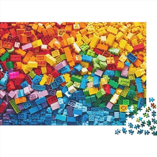 Building Blocks 1000 Stück Spielzeug Geschenk 1000 Teile Farbenfrohes Puzzlespiel Holzpuzzles Fun Building Blocks Puzzle Abwechslungsreiche Puzzleteile Puzzles Für Erwachsene 1000pcs (75x50cm) von HongZhic