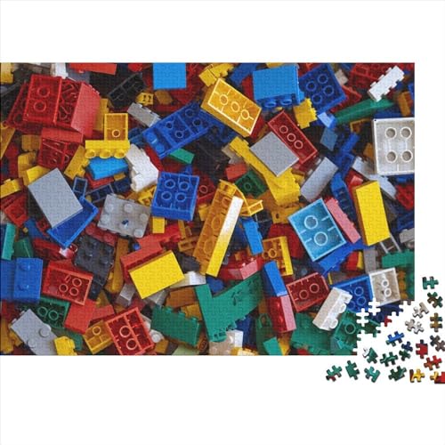 Building Blocks 1000 Stück Spielzeug Geschenk 1000 Teile Farbenfrohes Puzzlespiel Holzpuzzles Fun Building Blocks Puzzle Ganze Familie Spaß Puzzleteile Puzzles Für Erwachsene 1000pcs (75x50cm) von HongZhic
