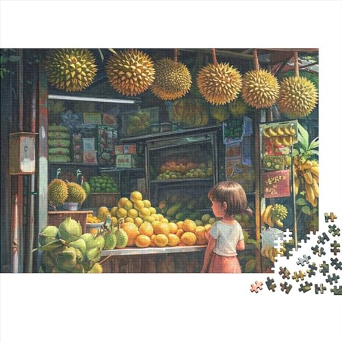 Durian 500 Stück Home Dekoration 500 Teile Kein Staub Puzzlespiel Holzpuzzles Sweet Durian Puzzle Abwechslungsreiche Puzzleteile Puzzles Für Erwachsene 500pcs (52x38cm) von HongZhic