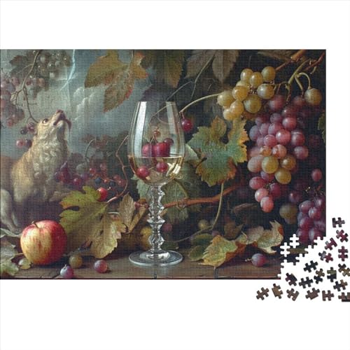 Grapes 500 Stück Home Dekoration 500 Teile Farbenfrohes Puzzlespiel Holzpuzzles Delicious Grapes Puzzle Abwechslungsreiche Puzzleteile Puzzles Für Erwachsene 500pcs (52x38cm) von HongZhic