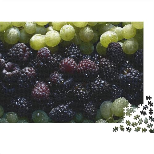 Grapes 500 Stück Home Dekoration 500 Teile Farbenfrohes Puzzlespiel Holzpuzzles Delicious Grapes Puzzle Abwechslungsreiche Puzzleteile Puzzles Für Erwachsene 500pcs (52x38cm) von HongZhic