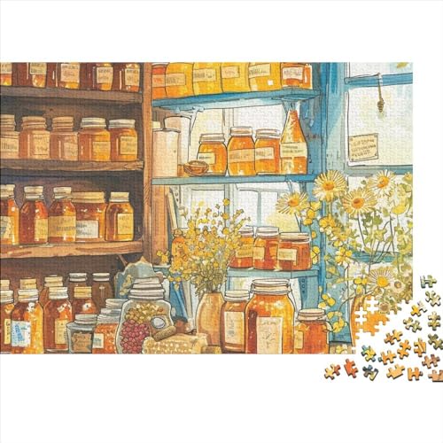 Honey 1000 Stück Home Dekoration 1000 Teile Farbenfrohes Puzzlespiel Holzpuzzles Sweet Honey Puzzle Abwechslungsreiche Puzzleteile Puzzles Für Erwachsene 1000pcs (75x50cm) von HongZhic