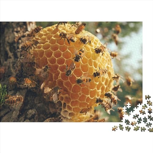 Honey 300 Stück Spielzeug Geschenk 300 Teile Farbenfrohes Puzzlespiel Holzpuzzles Sweet Honey Puzzle Ganze Familie Spaß Puzzleteile Puzzles Für Erwachsene 300pcs (40x28cm) von HongZhic