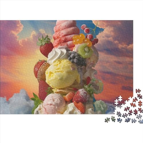 Ice Cream 1000 Stück Spielzeug Geschenk 1000 Teile Farbenfrohes Puzzlespiel Holzpuzzles Delicious Ice Cream Puzzle Abwechslungsreiche Puzzleteile Puzzles Für Erwachsene 1000pcs (75x50cm) von HongZhic