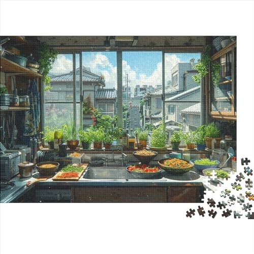 Kitchen 1000 Stück Spielzeug Geschenk 1000 Teile Kein Staub Puzzlespiel Holzpuzzles The Dazzling Kitchen Puzzle Abwechslungsreiche Puzzleteile Puzzles Für Erwachsene 1000pcs (75x50cm) von HongZhic