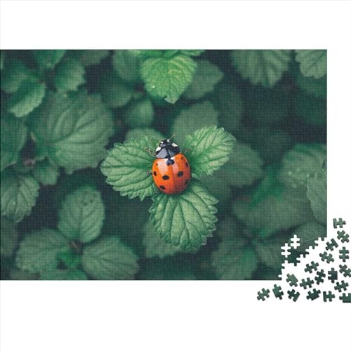 Ladybird 1000 Stück Home Dekoration 1000 Teile Farbenfrohes Puzzlespiel Holzpuzzles Beautiful Ladybug Puzzle Abwechslungsreiche Puzzleteile Puzzles Für Erwachsene 1000pcs (75x50cm) von HongZhic