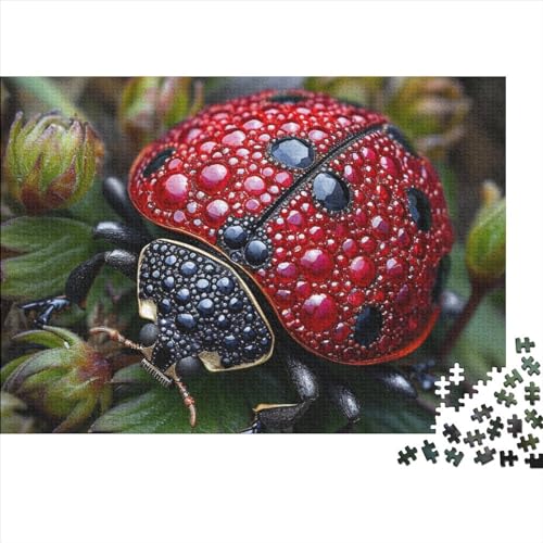 Ladybird 1000 Stück Spielzeug Geschenk 1000 Teile Kein Staub Puzzlespiel Holzpuzzles Beautiful Ladybug Puzzle Abwechslungsreiche Puzzleteile Puzzles Für Erwachsene 1000pcs (75x50cm) von HongZhic