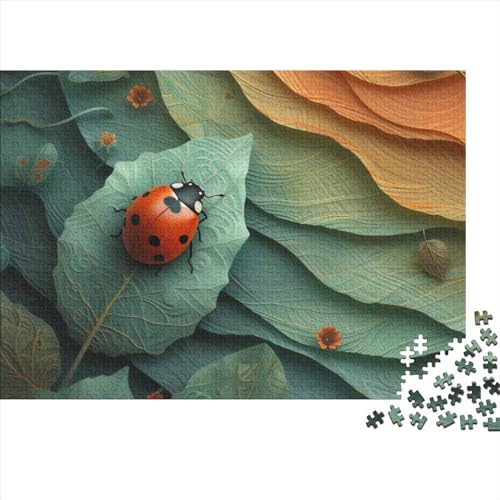 Ladybird 300 Stück Home Dekoration 300 Teile Kein Staub Puzzlespiel Holzpuzzles Beautiful Ladybug Puzzle Ganze Familie Spaß Puzzleteile Puzzles Für Erwachsene 300pcs (40x28cm) von HongZhic