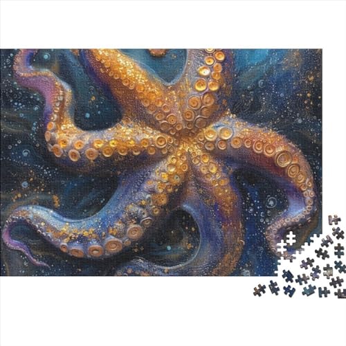 Starfish 300 Stück Spielzeug Geschenk 300 Teile Kein Staub Puzzlespiel Holzpuzzles Interesting Starfish Puzzle Ganze Familie Spaß Puzzleteile Puzzles Für Erwachsene 300pcs (40x28cm) von HongZhic