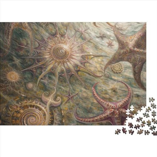 Starfish 500 Stück Spielzeug Geschenk 500 Teile Kein Staub Puzzlespiel Holzpuzzles Interesting Starfish Puzzle Ganze Familie Spaß Puzzleteile Puzzles Für Erwachsene 500pcs (52x38cm) von HongZhic