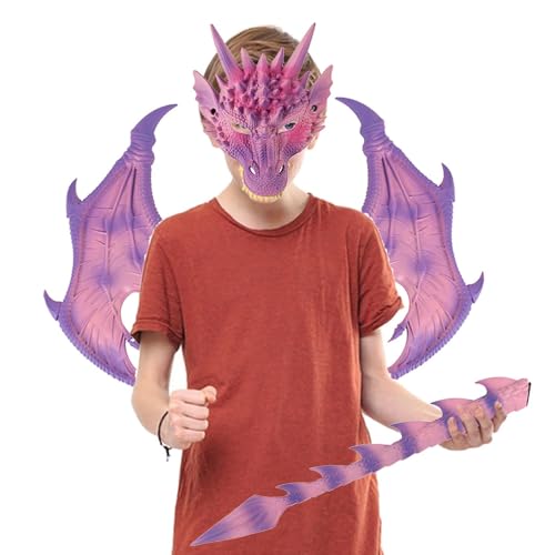 Honganrunli Drachenflügelkostüm | Drachenfliegenflügel verstellbar - Bequeme Halloween-Kostüme, bezauberndes Geburtstagsgeschenk für Kinder, Jungen, Mädchen von Honganrunli