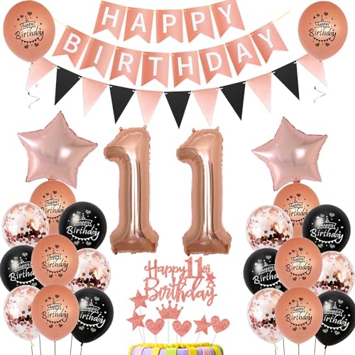 11. Geburtstag Dekoration,rosegold Tortendeko Geburtstag 11 Jahre mädchen,Party Deko 11 Geburtstag Mädchen Schwarz rosegold,Tortendeko 11. Geburtstag Mädchen,Geburtstagsdeko 11 Jahre Mädchen 11. Geburtstag Dekoration,rosegold Tortendeko Geburtstag 11 Jahre mädchen,Party Deko 11 Geburtstag Mädchen Schwarz rosegold,Tortendeko 11. Geburtstag Mädchen,Geburtstagsdeko 11 Jahre Mädchen von Hongyantech