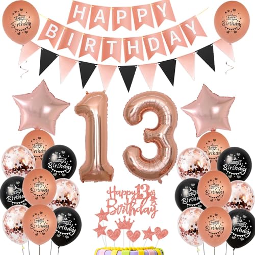 13. Geburtstag Dekoration,rosegold Tortendeko Geburtstag 13 Jahre mädchen,Party Deko 13 Geburtstag Mädchen Schwarz rosegold ,Tortendeko 13. Geburtstag Mädchen,Geburtstagsdeko 13 Jahre Mädchen 13. Geburtstag Dekoration,rosegold Tortendeko Geburtstag 13 Jahre mädchen,Party Deko 13 Geburtstag Mädchen Schwarz rosegold ,Tortendeko 13. Geburtstag Mädchen,Geburtstagsdeko 13 Jahre Mädchen von Hongyantech