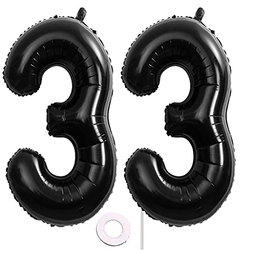 40 Zoll 2 Luftballons Zahle 33. Schwarz Geburtstag XXL 100cm Riesen Folienballon Zahlenballon 33 Schwarz Nummer Folienballon 33 Ballon Zahl 33 Heliumballon Luftballon 33 für Geburtstag Party Deko(33) 40 Zoll 2 Luftballons Zahle 33. Schwarz Geburtstag XXL 100cm Riesen Folienballon Zahlenballon 33 Schwarz Nummer Folienballon 33 Ballon Zahl 33 Heliumballon Luftballon 33 für Geburtstag Party Deko(33) von Hongyantech