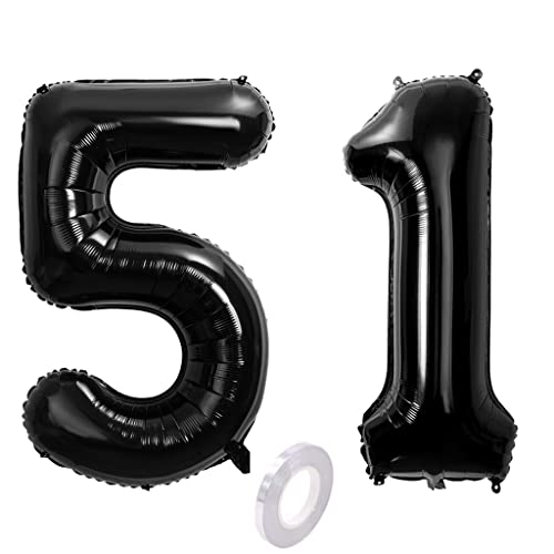 40 Zoll 2 Luftballons Zahle 51. Schwarz Geburtstag XXL 100cm Riesen Folienballon Zahlenballon 51 Schwarz Nummer Folienballon 51 Ballon Zahl 51 Heliumballon Luftballon 51 für Geburtstag Party Deko(51) 40 Zoll 2 Luftballons Zahle 51. Schwarz Geburtstag XXL 100cm Riesen Folienballon Zahlenballon 51 Schwarz Nummer Folienballon 51 Ballon Zahl 51 Heliumballon Luftballon 51 für Geburtstag Party Deko(51) von Hongyantech