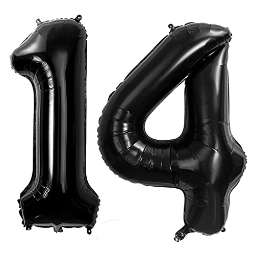 40 Zoll Luftballons Zahle 14 jahre Geburtstag deko Schwarz XXL 100cm Zahlenballon 14 Schwarz Nummer Riesen Folienballon 14 BallonZahl 14 Heliumballon Luftballons 14 Geburtstag Deko Mädchen Junge (14) 40 Zoll Luftballons Zahle 14 jahre Geburtstag deko Schwarz XXL 100cm Zahlenballon 14 Schwarz Nummer Riesen Folienballon 14 BallonZahl 14 Heliumballon Luftballons 14 Geburtstag Deko Mädchen Junge (14) von Hongyantech