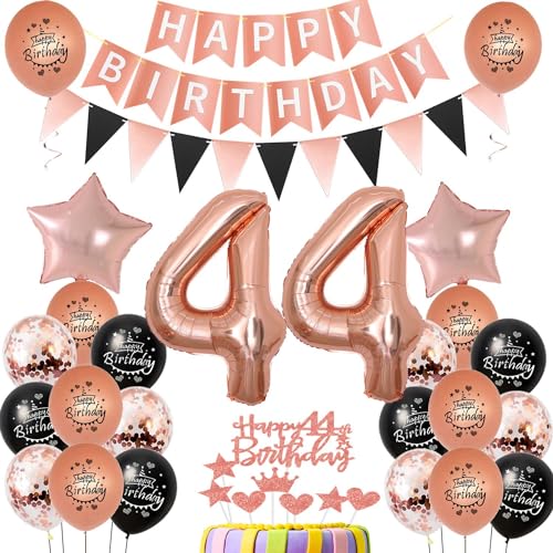 44. Geburtstag Dekoration,rosegold Tortendeko Geburtstag 44 Jahre Frauen,Party Deko 44 Geburtstag Frau Schwarz rosegold ,Tortendeko 44. Geburtstag Frauen,Geburtstagsdeko 44 Jahre Frau Mädchen 44. Geburtstag Dekoration,rosegold Tortendeko Geburtstag 44 Jahre Frauen,Party Deko 44 Geburtstag Frau Schwarz rosegold ,Tortendeko 44. Geburtstag Frauen,Geburtstagsdeko 44 Jahre Frau Mädchen von Hongyantech