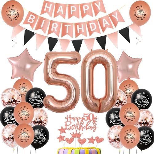 50. Geburtstag Dekoration,rosegold Tortendeko Geburtstag 50 Jahre Frauen,Party Deko 50 Geburtstag Frau Schwarz rosegold ,Tortendeko 50. Geburtstag Frauen,Geburtstagsdeko 50 Jahre Frau Mädchen 50. Geburtstag Dekoration,rosegold Tortendeko Geburtstag 50 Jahre Frauen,Party Deko 50 Geburtstag Frau Schwarz rosegold ,Tortendeko 50. Geburtstag Frauen,Geburtstagsdeko 50 Jahre Frau Mädchen von Hongyantech