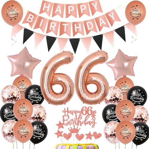 66. Geburtstag Dekoration,rosegold Tortendeko Geburtstag 66 Jahre Frauen,Party Deko 66 Geburtstag Frau Schwarz rosegold ,Tortendeko 66. Geburtstag Frauen,Geburtstagsdeko 66 Jahre Frau Mädchen 66. Geburtstag Dekoration,rosegold Tortendeko Geburtstag 66 Jahre Frauen,Party Deko 66 Geburtstag Frau Schwarz rosegold ,Tortendeko 66. Geburtstag Frauen,Geburtstagsdeko 66 Jahre Frau Mädchen von Hongyantech